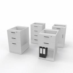 Desk height pedestals