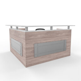 Corner reception unit