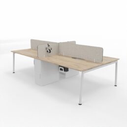 Bettr Slim line side-by-side Desks with Shared Pedestal - call center