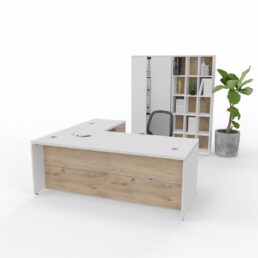 Platinum Executive Desk - Split modesty