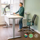 Maluti height-adjustable L-shape desk