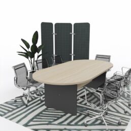 Oval boardroom table