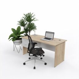 Platinum straight desk