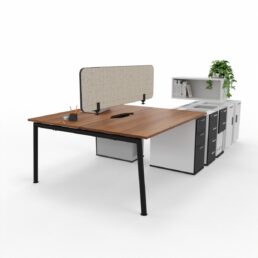 Bettr Slim-line Dual Desk with Own Pedestal