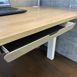 Steel drawer with brackets